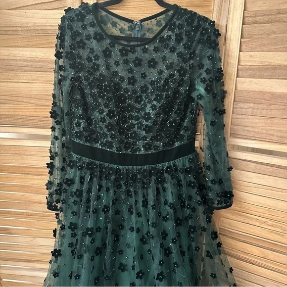 embellished illusion high neck long sleeve fit & flare dress Ora sparkle fit & flare mermaid wedding dress – Selfa Bridal